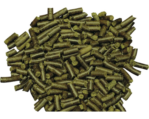 Eine Menge von gepressten Pflanzenfaserpellets als natürlicher Brennstoff oder Futtermittel