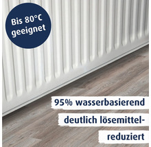 Heizkörperlack auf Wasserbasis für Heizkörper bis 80 Grad Celsius geeignet