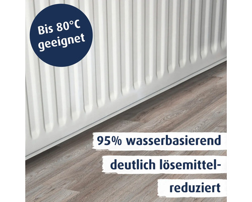 Heizkörperlack auf Wasserbasis für Heizkörper bis 80 Grad Celsius geeignet
