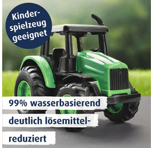 Spielzeugtraktor als Modell für die Eignung als Kinderspielzeug mit wasserbasierter Farbe mit reduzierten Lösungsmitteln