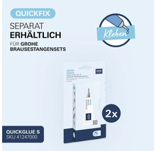 Grohe QuickGlue Set S für Brausestangensets in Blisterverpackung inklusive zwei Klebetuben und Montagezubehör zur bohrfreien Montage