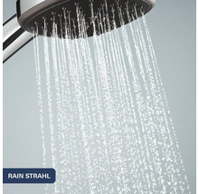 Duschkopf mit laufendem Wasser und Rain Strahl Funktion