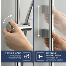 Grohe Duschstange mit flexibler Höhenverstellung und einfacher Installation zur Montage an bestehenden Bohrlöchern