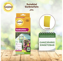 Solabiol Gelbtafeln zur biologischen Bekämpfung von fliegenden Schädlingen, 7 Stück, ganzjährig einsetzbar für Innen und Außen.