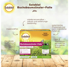 Solabiol Buchsbaumzünsler-Falle mit Pheromon-Gel, wetterfest und wiederverwendbar, zur Befallsermittlung ohne Insektizide, inklusive zwei Spritzen.