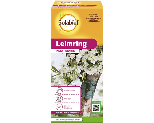 Solabiol Leimring 5 Meter insektenfrei zum Schutz von Obst und Ziergehölzen vor Frostspannern, Ameisen, Blut- und Blattläusen.