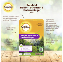 Solabiol Baum-, Strauch- und Heckendünger mit Wurzelaktivator in 1,5 Kilogramm Packung für ökologischen Landbau geeignet.
