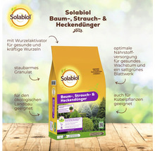 Solabiol Baum- Strauch- und Heckendünger im 5 Kilogramm Sack mit Wurzelaktivator für kräftiges Wachstum von Bäumen und Hecken.