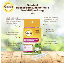 Solabiol Buchsbaumzünsler-Falle Nachfüllpackung mit zwei Pheromonspritzen für eine ganze Gartensaison zur optimalen Befallskontrolle.