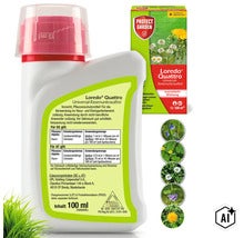 Protect Garden Loredo Quattro Universal Rasenunkrautfrei Konzentrat zur Bekämpfung zweikeimblättriger Unkräuter im Rasen 100 Milliliter (Image AI modified or generated)