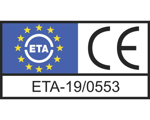 Europäische Technische Bewertung mit CE Kennzeichnung ETA 19 0553