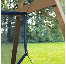 Schattennetz mit Ösen zur Befestigung an einem Holzrahmen für Spieltürme