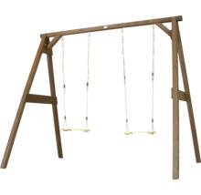 Spielplatz Schaukelgestell aus Holz mit zwei Schaukeln für den Garten