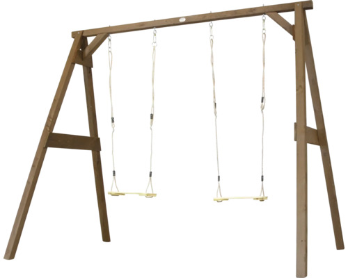 Spielplatz Schaukelgestell aus Holz mit zwei Schaukeln für den Garten