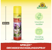 Neudorff Spruzit Orchideen Schädlingsspray in einer Sprühdose mit einer Höhe von 25,1 Zentimetern für die Bekämpfung von Pflanzenschädlingen.