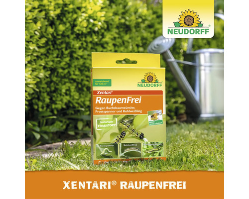 Neudorff Xentari Raupenfrei Insektizid gegen Buchsbaumzünsler Frostspanner und Kohlweißling für 120 Quadratmeter