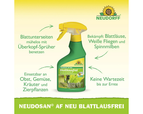 Neudorff Neudosan AF Neu Blattlausfrei Pflanzenschutzmittel in einer Sprühflasche zur Bekämpfung von Schädlingen an Pflanzen.