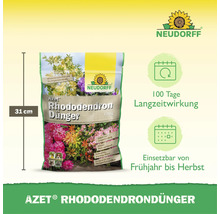 Neudorff Azet Rhododendrondünger 1,75 kg mit 100 Tagen Langzeitwirkung, für Rhododendren und Moorbeetpflanzen geeignet.