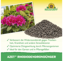 Neudorff Azet Rhododendrondünger Granulat für kräftige Blüten mit Neudorff Logo