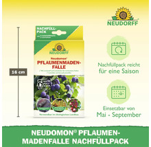 Neudorff Neudomon Pflaumenmadenfalle Nachfüllpack mit Lockstoffdepots und Leimtafeln zur Bekämpfung von Pflaumenwicklern von Mai bis September.