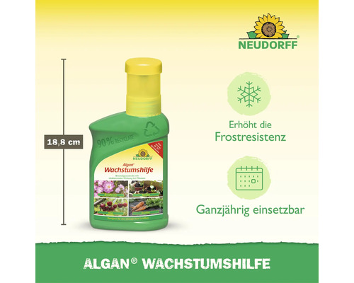 Neudorff Algan Wachstumshilfe Pflanzenstärkungsmittel zur Steigerung der Frostresistenz und ganzjährigen Anwendung.