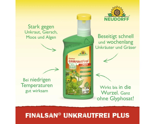 Neudorff Finalsan UnkrautFrei Plus Unkrautvernichter in der Sprühflasche gegen Unkraut Giersch Moos und Algen für die Anwendung im Garten