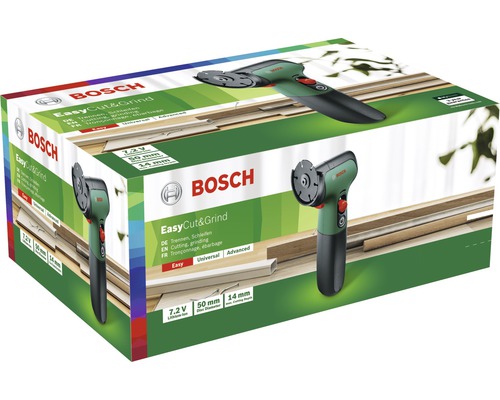 Bosch EasyCut and Grind Multifunktionswerkzeug in Produktverpackung