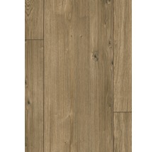 Nahaufnahme von Laminatboden in Holzoptik
