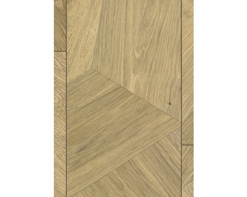 Parkettboden mit geometrischem Muster aus Eichenholz