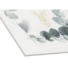 Glasbild Eucalyptus Wreath I 50x50 cm