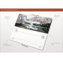 Glasbild Wildsee IV 30x80 cm