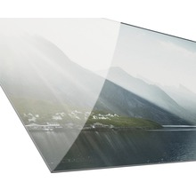 Acrylglasbild mit Berglandschaft und See