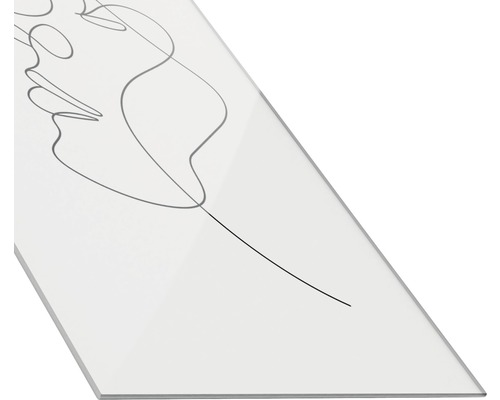 Dekorplatte mit abstraktem Gesichtsmotiv