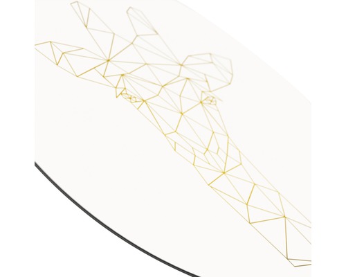 Dekoratives rundes Wandbild mit geometrischem Giraffenmotiv