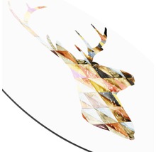 Hirschkopf mit geometrischem Muster
