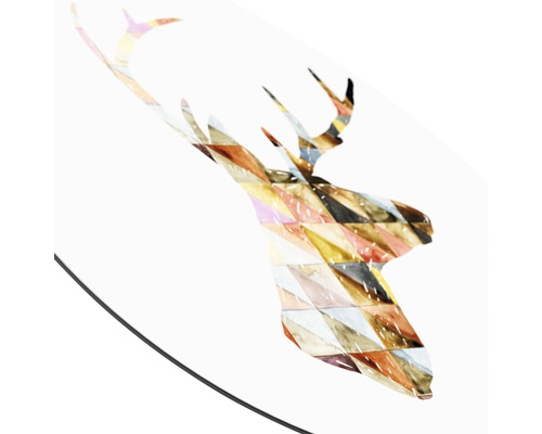 Hirschkopf mit geometrischem Muster