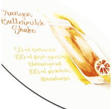 Grafik mit Rezept für Orangen Buttermilch Shake
