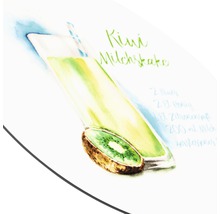 Glasbild rund Kiwi Shake Ø 20 cm