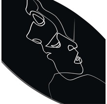 Dekoratives Wandbild mit minimalistischer Darstellung zweier Gesichter