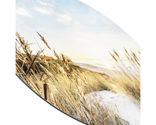Dekoratives Wandbild mit Strandmotiv und trockenem Gras