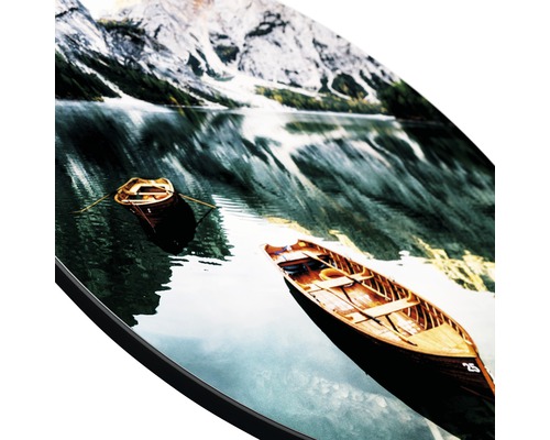 Dekoratives Wandbild mit einem See und Booten