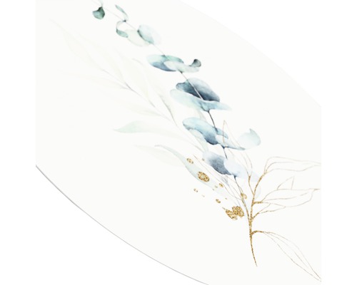 Illustration von Eukalyptus und goldenen Akzenten