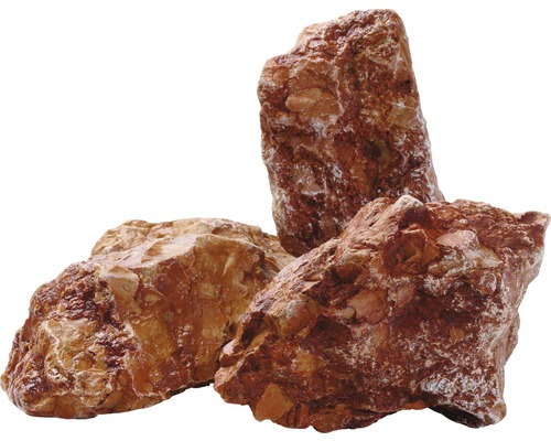 Drei dekorative Bruchsteine für den Garten