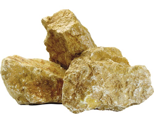 Drei große Steinbrocken für den Garten