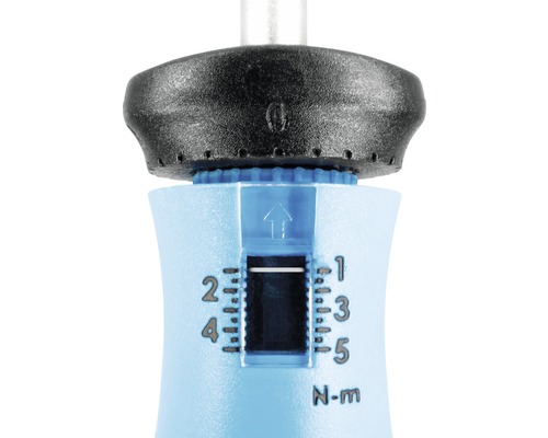 Detailansicht eines Drehmomentschraubendrehers mit Einstellskala