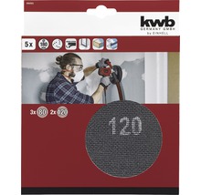 Kwb Schleifgitter Set mit 5 Schleifgittern der Körnungen 80 und 120 für Trockenbauschleifer