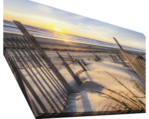 Leinwandbild mit Strandmotiv bei Sonnenuntergang