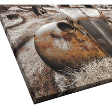 Dekorative Leinwand mit Rost-Motiv eines alten Autos
