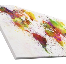 Weltkarte als Leinwandbild mit Farbspritzern