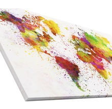 Leinwandbild mit Weltkarte im Aquarellstil